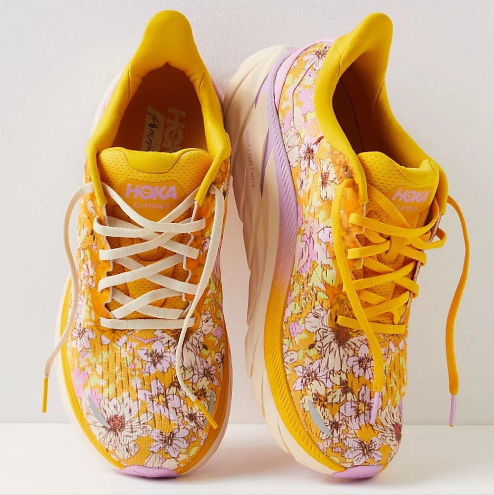 Hoka X Free People Clifton 8 Floral Running Shoes